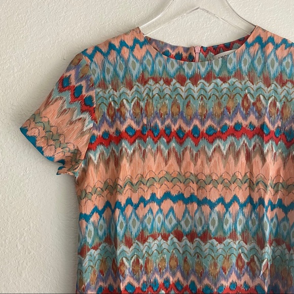 AMOUR VERT multicolor silk ruffle hem dress - Picture 7 of 8